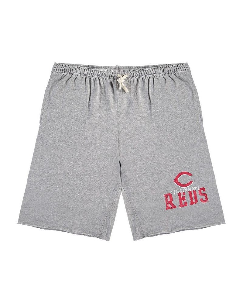 Men's Heathered Gray Cincinnati Reds Big and Tall French Terry Shorts $26.40 Shorts