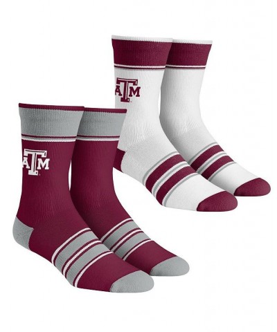 Men's and Women's Socks Texas A&M Aggies Multi-Stripe 2-Pack Team Crew Sock Set $19.94 Socks