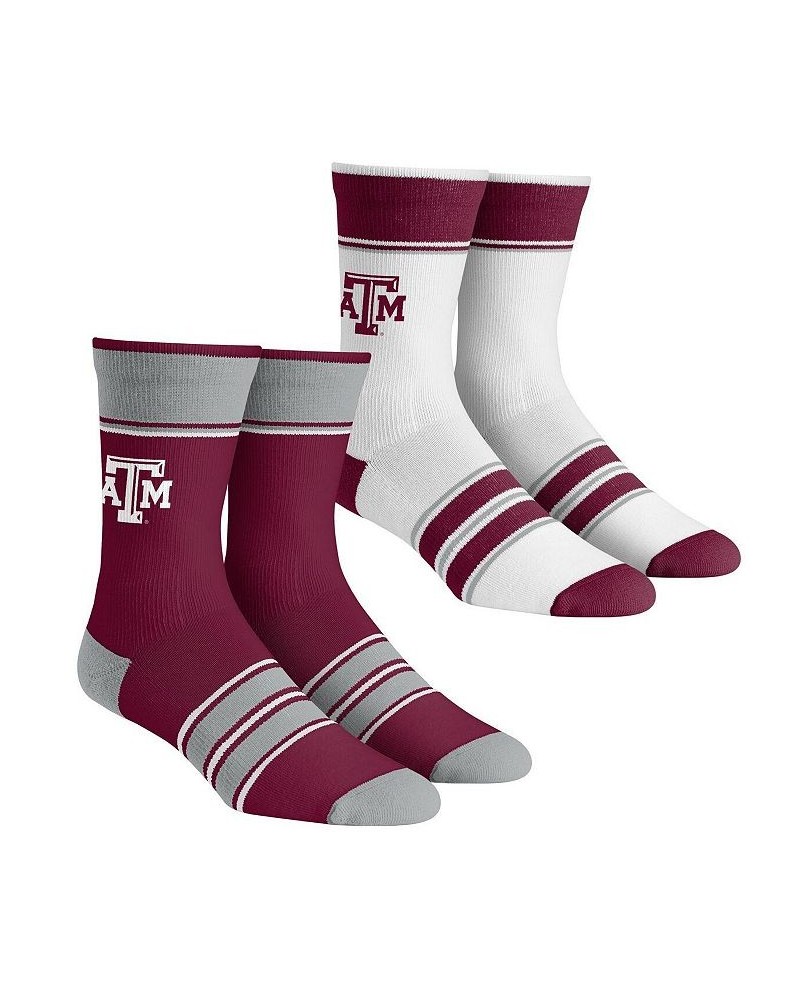 Men's and Women's Socks Texas A&M Aggies Multi-Stripe 2-Pack Team Crew Sock Set $19.94 Socks