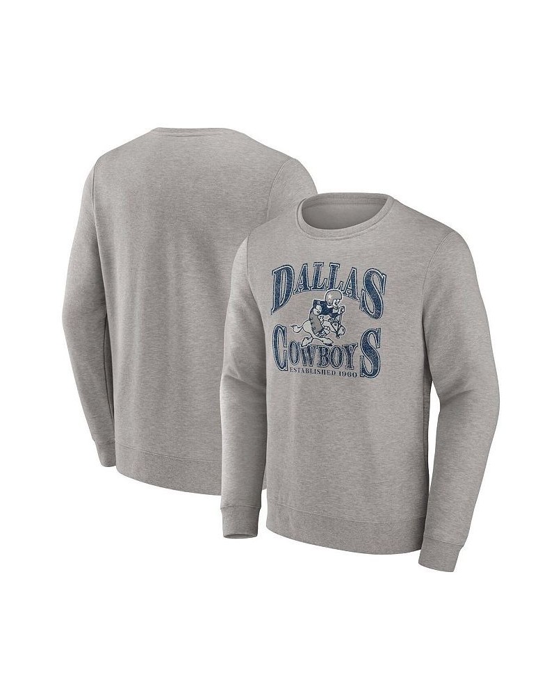 Men's Branded Heather Charcoal Dallas Cowboys Playability Pullover Sweatshirt $30.75 Sweatshirt