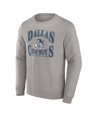 Men's Branded Heather Charcoal Dallas Cowboys Playability Pullover Sweatshirt $30.75 Sweatshirt