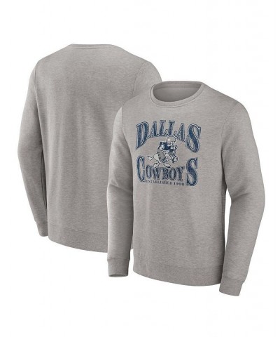 Men's Branded Heather Charcoal Dallas Cowboys Playability Pullover Sweatshirt $30.75 Sweatshirt