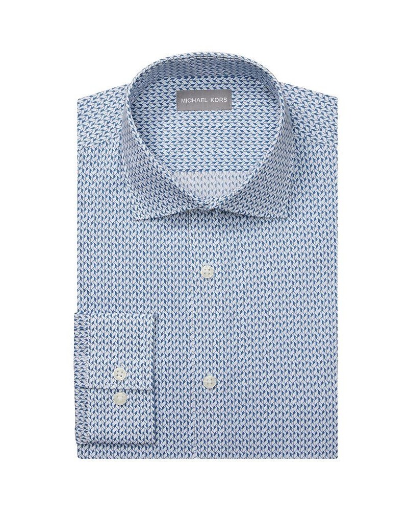 Men's Airsoft Slim Fit Performance Dress Shirt Blue $27.38 Dress Shirts