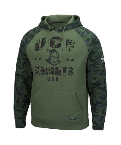 Men's Olive and Camo UCF Knights OHT Military-Inspired Appreciation Raglan Pullover Hoodie $31.50 Sweatshirt