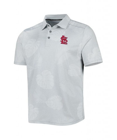 Men's Gray St. Louis Cardinals Palm Coast Delray Fond IslandZone Allover Polo Shirt $50.88 Polo Shirts