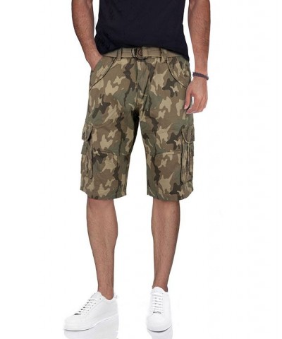 Men's Belted Double Pocket Cargo Shorts PD15 $19.95 Shorts