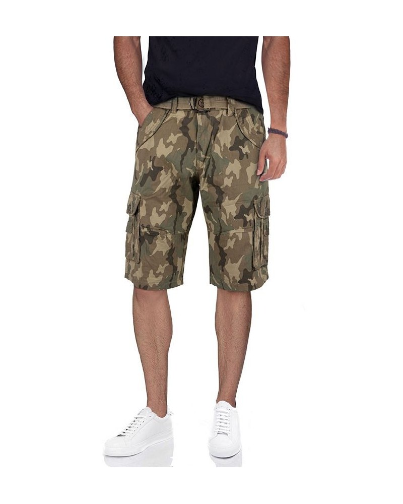 Men's Belted Double Pocket Cargo Shorts PD15 $19.95 Shorts