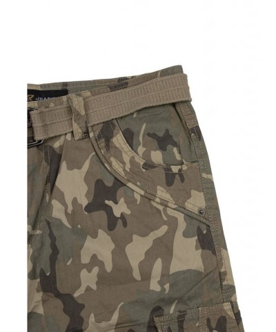 Men's Belted Double Pocket Cargo Shorts PD15 $19.95 Shorts