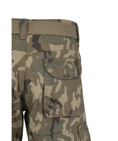 Men's Belted Double Pocket Cargo Shorts PD15 $19.95 Shorts