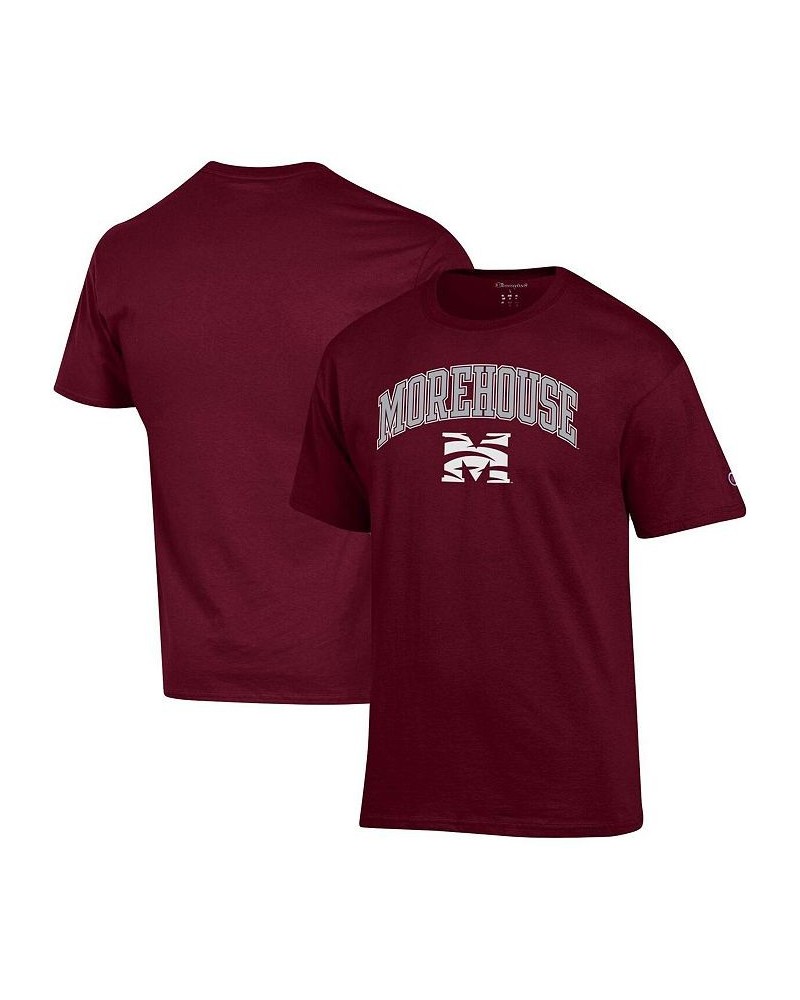 Men's Maroon Morehouse Maroon Tigers Arch Over Logo T-shirt $15.89 T-Shirts