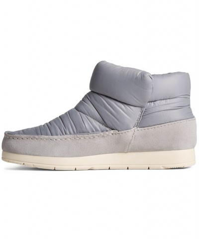 Women's Moc-Sider Booties Gray $40.85 Shoes