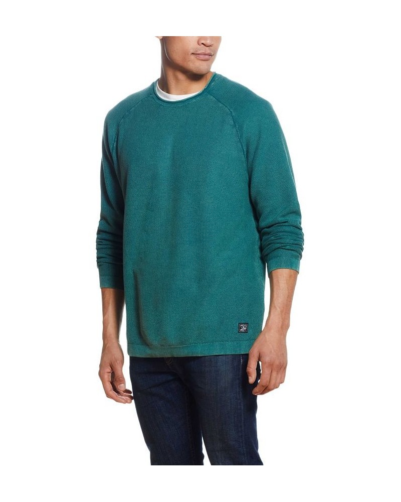 Men's Stonewash Textured Sweater Mallard Green $15.12 Sweaters