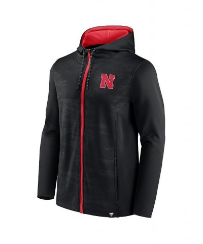 Men's Branded Black Nebraska Huskers Ball Carrier Full-Zip Hoodie $39.74 Sweatshirt