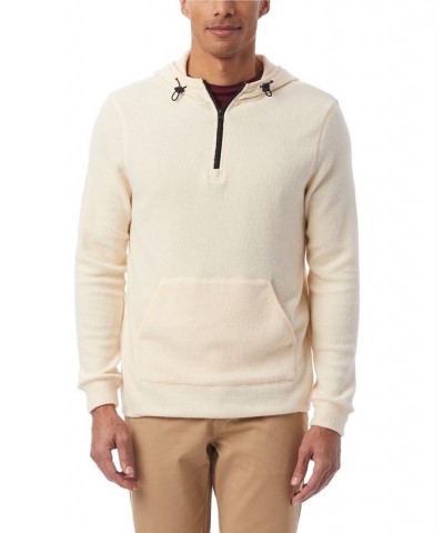 Men's Eco-Teddy Outdoor Quarter-Zip Fleece Hoodie White $48.00 Sweatshirt