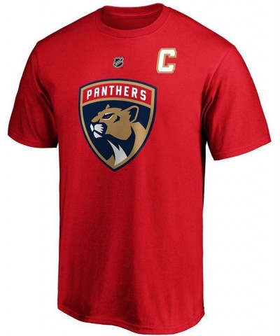 Men's Aleksander Barkov Red Florida Panthers Team Authentic Stack Name and Number T-shirt $17.00 T-Shirts