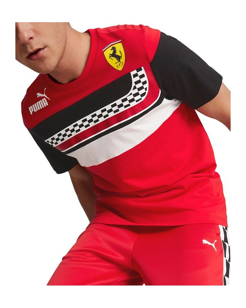 Men's Ferrari Race SDS Short-Sleeve Crewneck T-Shirt Red $33.60 T-Shirts