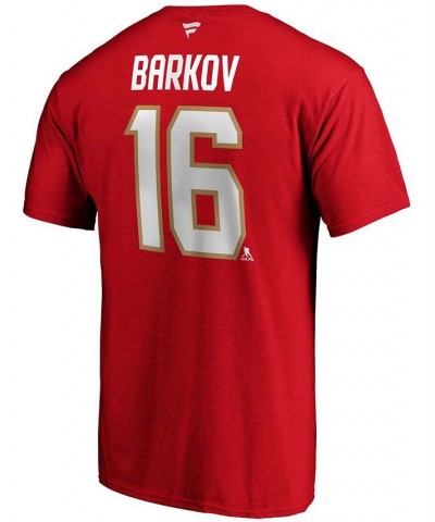 Men's Aleksander Barkov Red Florida Panthers Team Authentic Stack Name and Number T-shirt $17.00 T-Shirts