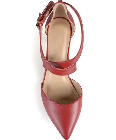 Women's Riva Crisscross Heels Red $36.90 Shoes