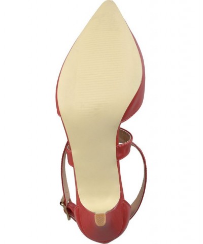 Women's Riva Crisscross Heels Red $36.90 Shoes