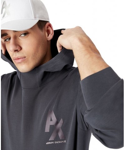 Men's Metallic Small Logo Hoodie Gray $36.00 Sweatshirt