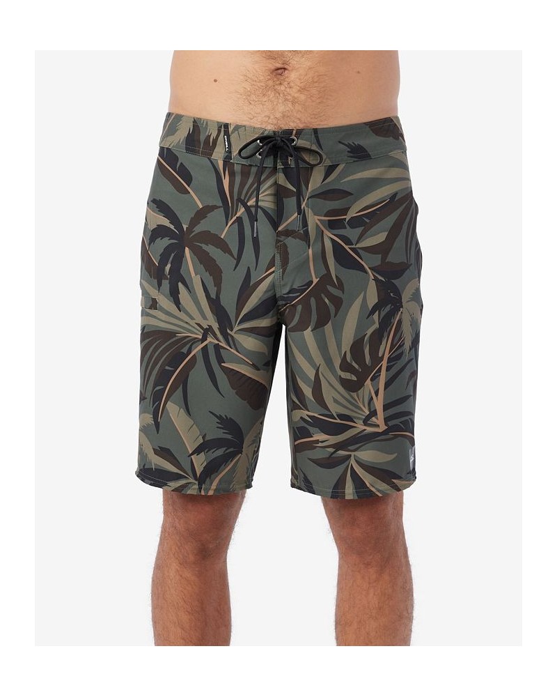 Men's Hyper Freak Heat Tropical Camo Drawcord Boardshorts Green $33.92 Shorts