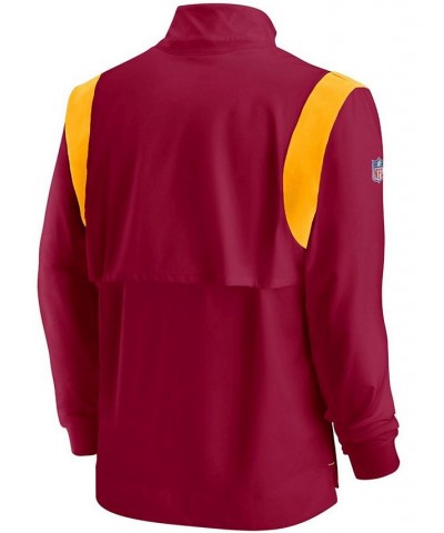 Men's Burgundy Washington Football Team 2021 Sideline Coaches Repel Quarter-Zip Jacket $37.79 Jackets