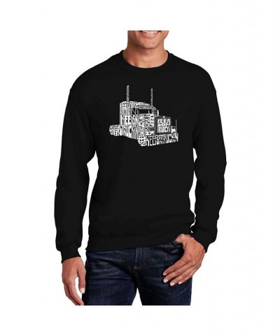 Men's Word Art Keep On Truckin' Crewneck Sweatshirt Black $28.49 Sweatshirt