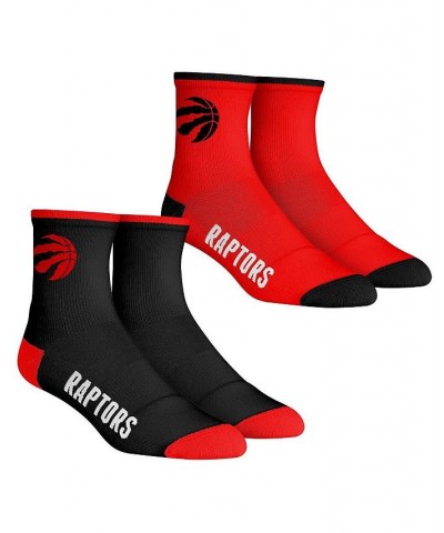 Men's Socks Toronto Raptors Core Team 2-Pack Quarter Length Sock Set $12.99 Socks