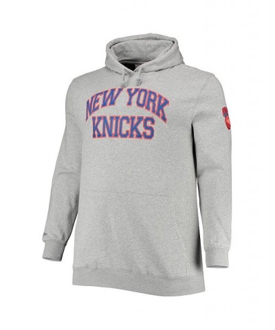 Men's Patrick Ewing Heathered Gray New York Knicks Big and Tall Name and Number Pullover Hoodie $51.36 Sweatshirt