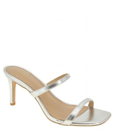 Women's Salin Dress Sandal Silver $45.78 Shoes