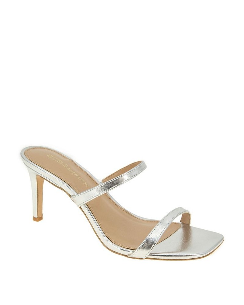 Women's Salin Dress Sandal Silver $45.78 Shoes