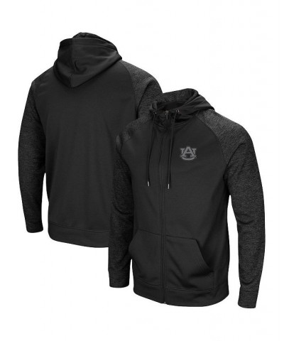 Men's Black Auburn Tigers Blackout 3.0 Tonal Raglan Full-Zip Hoodie $37.50 Sweatshirt