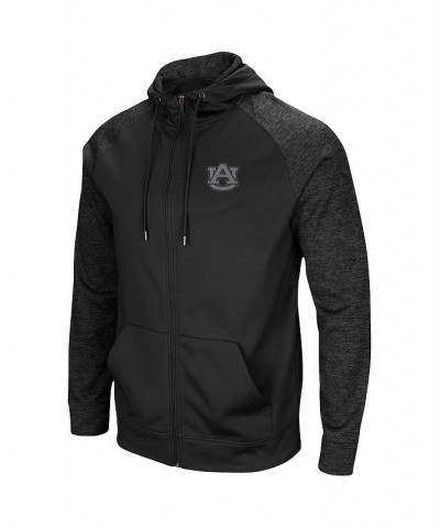 Men's Black Auburn Tigers Blackout 3.0 Tonal Raglan Full-Zip Hoodie $37.50 Sweatshirt