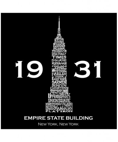 Men's Word Art - Empire State Building T-Shirt Gray $17.84 T-Shirts