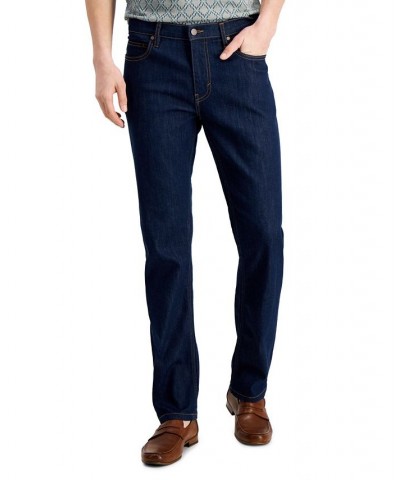 Men's David-Rinse Straight Fit Stretch Jeans Blue $18.69 Jeans