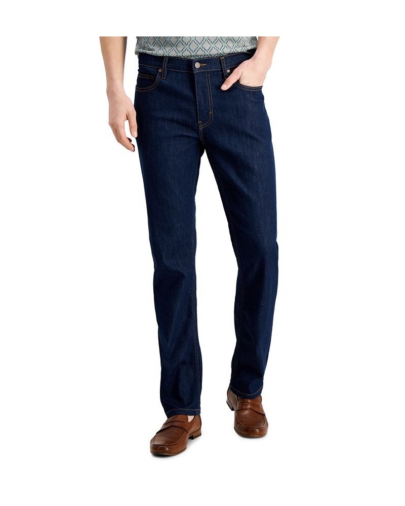 Men's David-Rinse Straight Fit Stretch Jeans Blue $18.69 Jeans