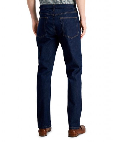 Men's David-Rinse Straight Fit Stretch Jeans Blue $18.69 Jeans