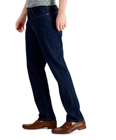 Men's David-Rinse Straight Fit Stretch Jeans Blue $18.69 Jeans