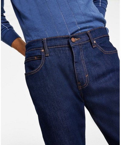 Men's David-Rinse Straight Fit Stretch Jeans Blue $18.69 Jeans