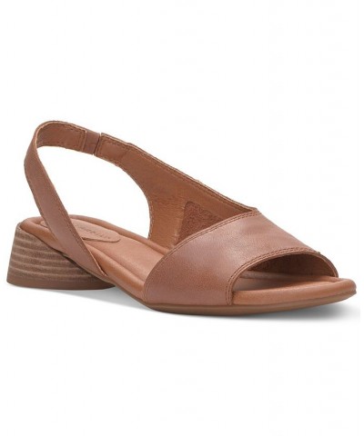 Women's Rimma Asymmetrical Slingback Sandals Tan/Beige $45.54 Shoes