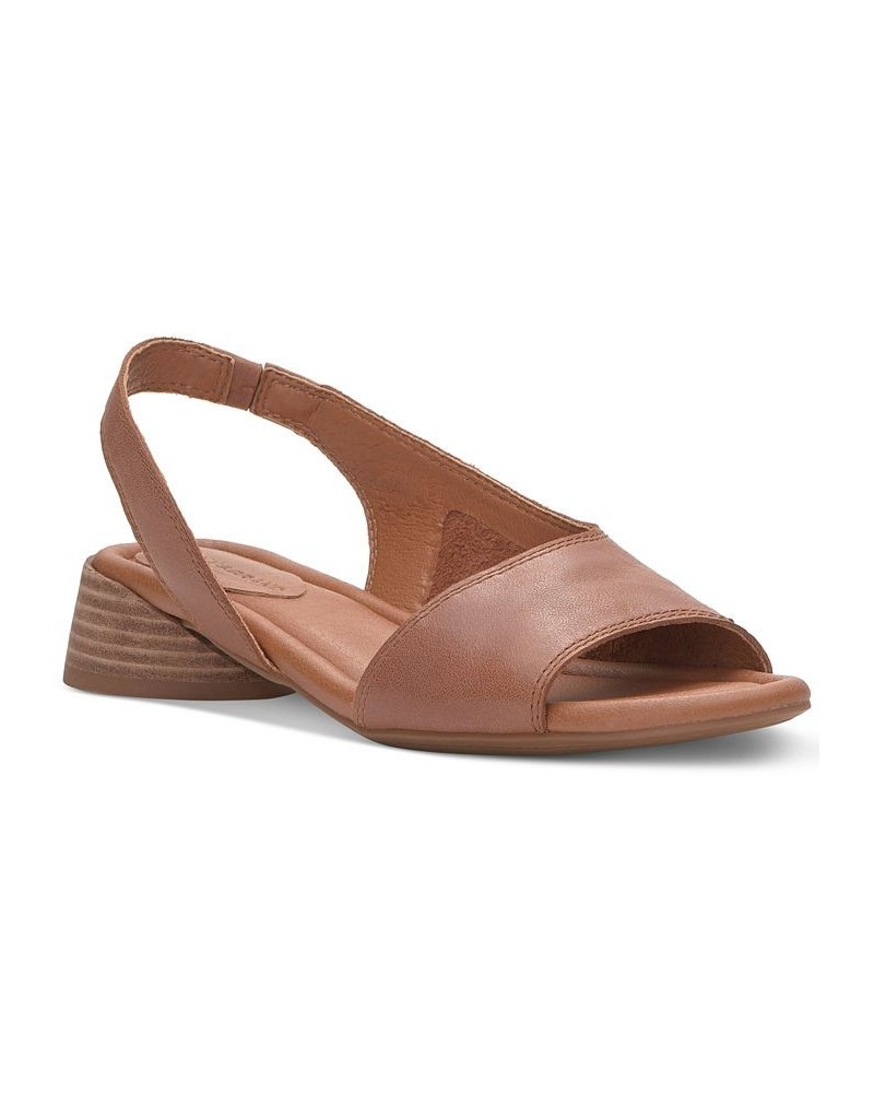 Women's Rimma Asymmetrical Slingback Sandals Tan/Beige $45.54 Shoes