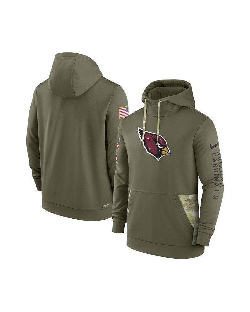 Men's Olive Arizona Cardinals 2022 Salute to Service Therma Performance Pullover Hoodie $45.10 Sweatshirt