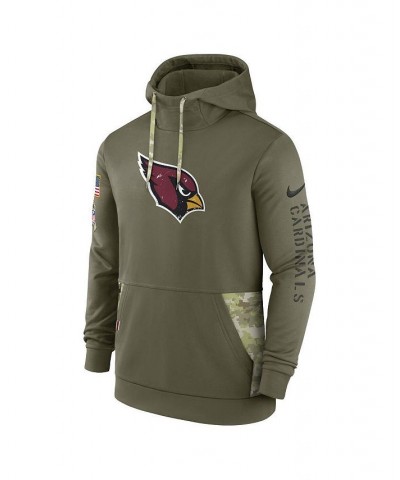 Men's Olive Arizona Cardinals 2022 Salute to Service Therma Performance Pullover Hoodie $45.10 Sweatshirt