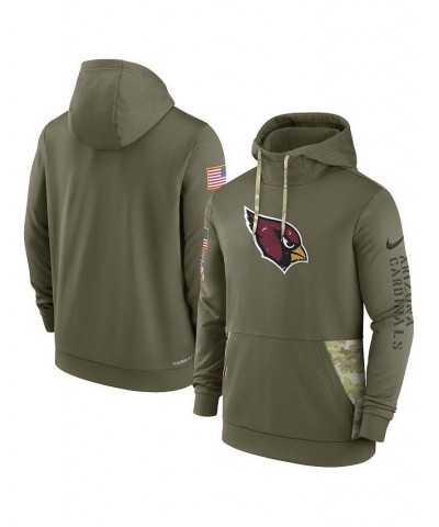 Men's Olive Arizona Cardinals 2022 Salute to Service Therma Performance Pullover Hoodie $45.10 Sweatshirt