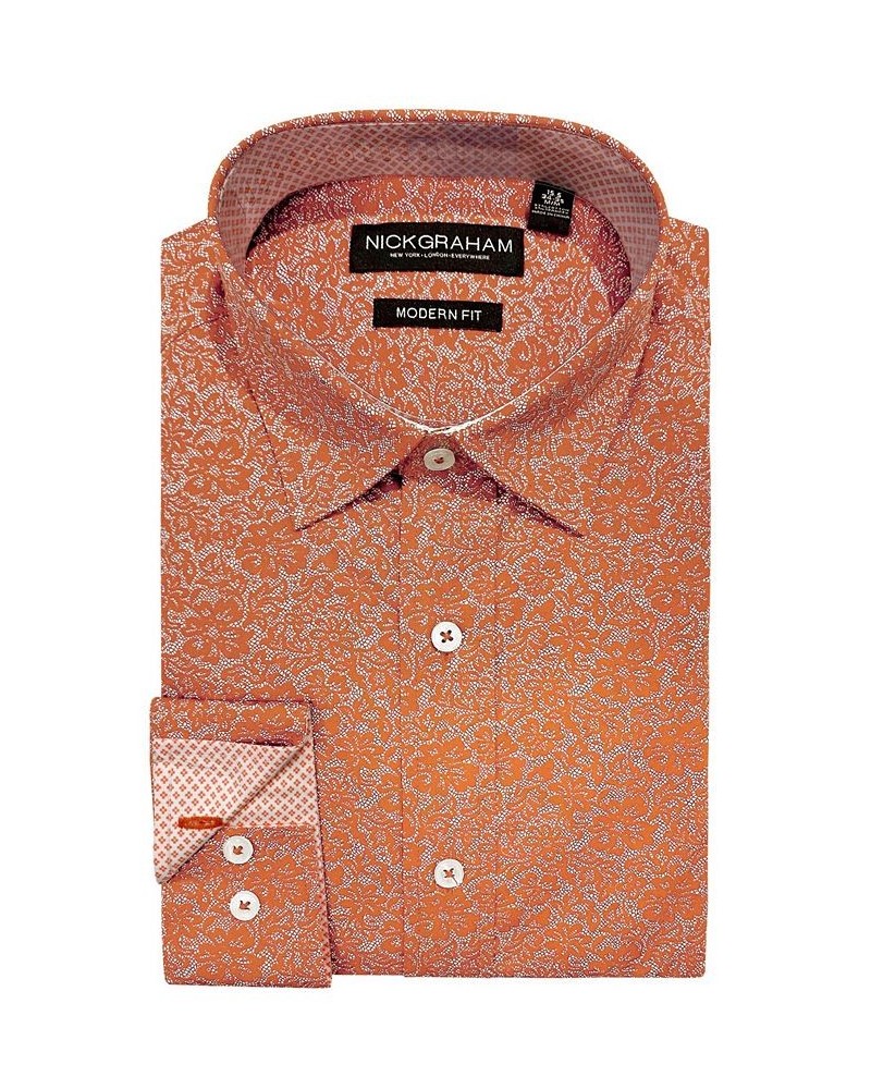 Men's Modern Fit Dress Shirt Orange $25.55 Dress Shirts