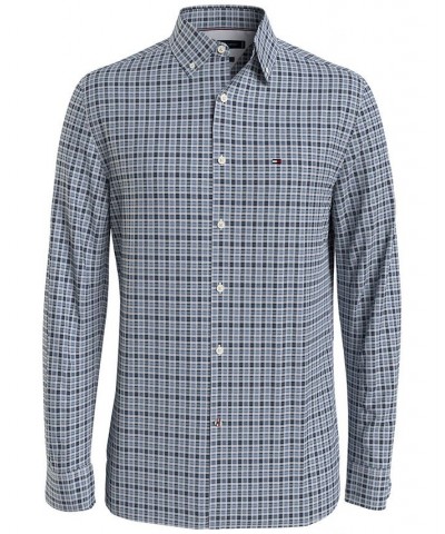 Men's Oxford Multi Gingham Printed Regular Fit Shirt Cloudy Blue / Carbon Navy / Multi $39.41 Shirts