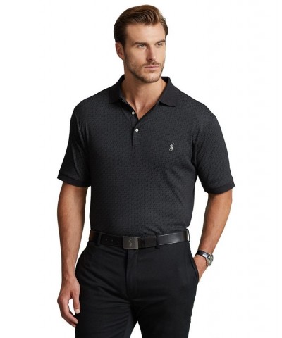 Men's Big & Tall Monogram Soft Cotton Polo Shirt Black $54.00 Polo Shirts