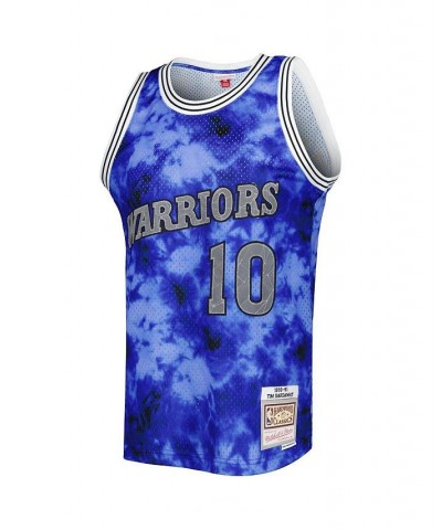 Men's Tim Hardaway Blue Golden State Warriors 1990-91 Galaxy Swingman Jersey $46.36 Jersey