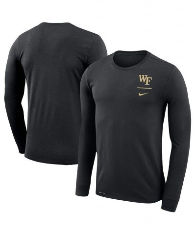 Men's Black Wake Forest Demon Deacons Logo Stack Legend Performance Long Sleeve T-shirt $30.79 T-Shirts