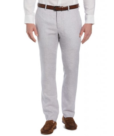 Men's Classic-Fit DÉlavÉ Linen Dress Pants Gray $30.45 Pants